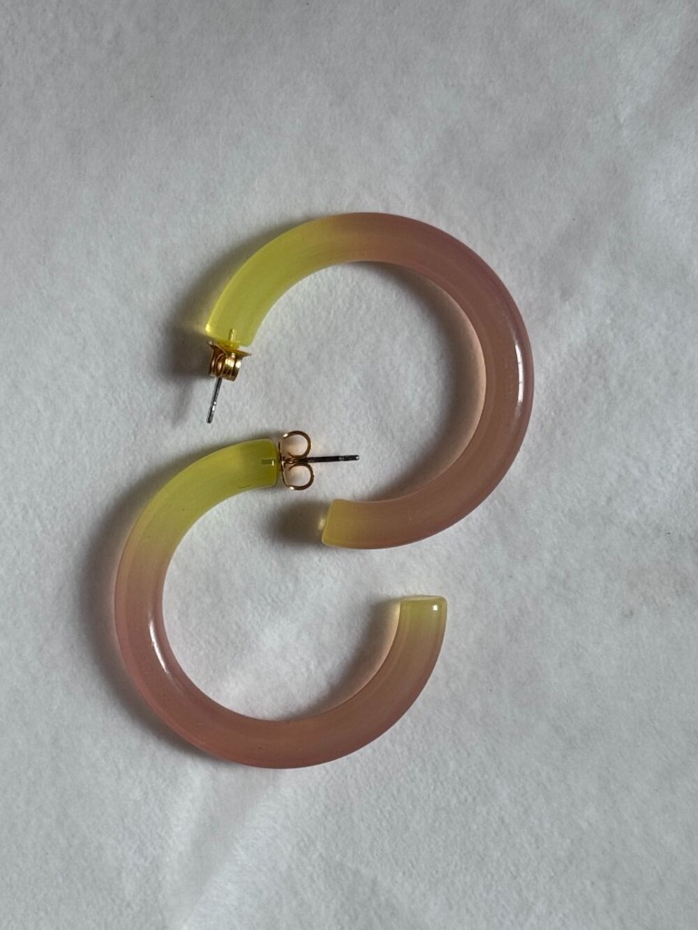 Rachel Comey resin hoop earrings with a gorgeous ombré colorway